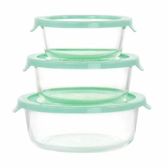 Martha Stewart 6 Piece Assorted Glass Storage Container And Lid Set In Mint 3 Martha Stewart 6 Piece Assorted Glass Storage Container And Lid Set In Mint