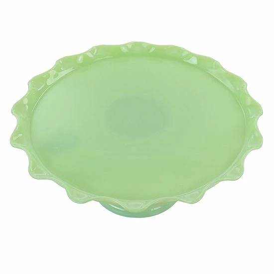 Martha Stewart Jadeite Glass Cake Stand 4 Martha Stewart Jadeite Glass Cake Stand - Image 2