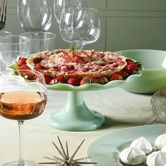 Martha Stewart Jadeite Glass Cake Stand 5 Martha Stewart Jadeite Glass Cake Stand - Image 3