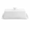 Martha Stewart Ceramic Butter Dish With Lid In White