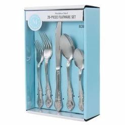Martha Stewart Acadia 20 Piece Stainless Steel Flatware Set