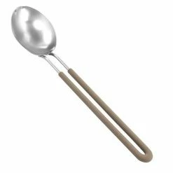 Martha Stewart Stainless Steel Spoon In Dark Taupe
