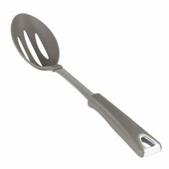 Martha Stewart Nylon Slotted Spoon In Taupe