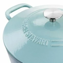 Martha Stewart Gibson Everyday Enameled Cast Iron 7 Quart Dutch Oven With Lid In Turquoise -Martha Stewart Shop unnamed file 4