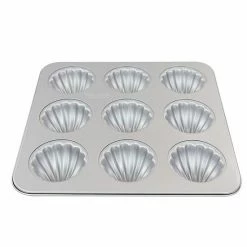 Martha Stewart Halbrent 11 Inch 9-cup Carbon Steel Madeline Pan