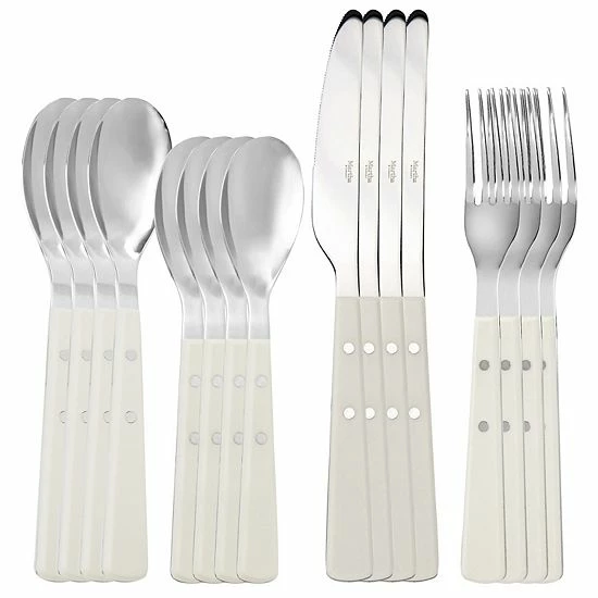 Martha Stewart Gibson Everyday Garden Cottage 16 Piece Stainless Steel Flatware Set In Cream 4 Martha Stewart Gibson Everyday Garden Cottage 16 Piece Stainless Steel Flatware Set In Cream - Image 2