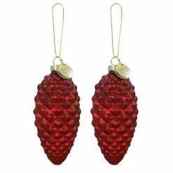 Martha Stewart Gibson Everyday Holiday Pointy Ball And Pinecone 4 Piece Ornament Set In Red -Martha Stewart Shop unnamed file 522