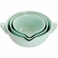 Martha Stewart Gibson Everyday 3 Piece Vintage Stoneware Prep Batter Bowl Set In Mint -Martha Stewart Shop unnamed file 527