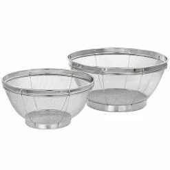 Martha Stewart Gibson Everyday Stainless Steel 2 Piece Strainer Set