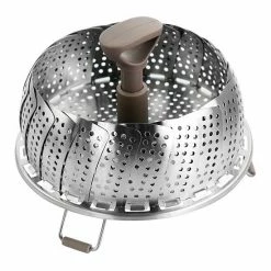 Martha Stewart Stainless Steel Folding Steamer Insert With Handle In Taupe -Martha Stewart Shop unnamed file 622