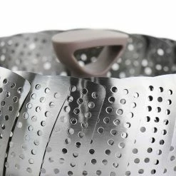 Martha Stewart Stainless Steel Folding Steamer Insert With Handle In Taupe -Martha Stewart Shop unnamed file 624