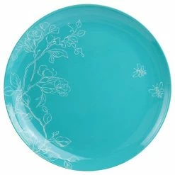 Martha Stewart 12 Piece Leafy Floral Melamine Dinnerware Set In Turquoise -Martha Stewart Shop unnamed file 653