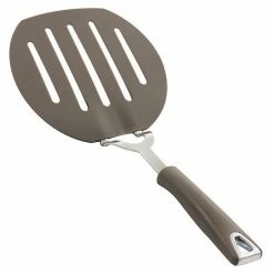 Martha Stewart Gibson Everyday Large Nylon Slotted Spatula In Taupe