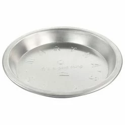 Martha Stewart 9 Inch Round Embossed Aluminum Pie Pan In Silver