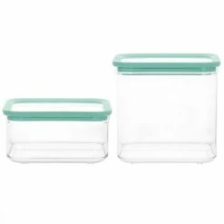 Martha Stewart 2 Piece Plastic Stackable Container Set With Lids