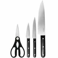 Martha Stewart Everyday 4 Piece Stainless Steel Cutlery Set In Black