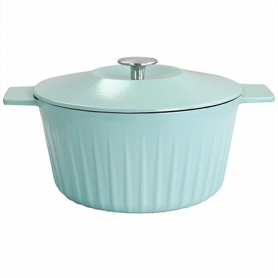 Martha Stewart Enameled Cast Iron 5 Quart Round Dutch Oven With Lid 3 Martha Stewart Enameled Cast Iron 5 Quart Round Dutch Oven With Lid
