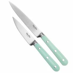 Martha Stewart Stainless Steel 2 Piece Cutlery Set In Turquoise