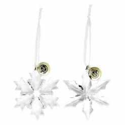 Martha Stewart Gibson Everyday Holiday Crystal Snowflake 4 Piece Ornament Set In Clear -Martha Stewart Shop unnamed file 87