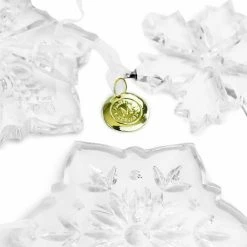 Martha Stewart Gibson Everyday Holiday Crystal Snowflake 4 Piece Ornament Set In Clear -Martha Stewart Shop unnamed file 88