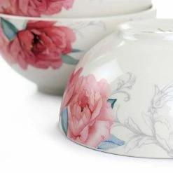 Martha Stewart 6 Inch Fine Ceramic 6 Piece Floral Decorated Cereal Bowl Set In White And Pink -Martha Stewart Shop unnamed file 913