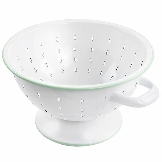 Martha Stewart 5 Quart Enamel On Steel Colander In White 4 Martha Stewart 5 Quart Enamel On Steel Colander In White - Image 2