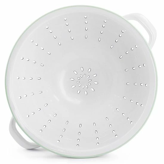 Martha Stewart 5 Quart Enamel On Steel Colander In White 5 Martha Stewart 5 Quart Enamel On Steel Colander In White - Image 3