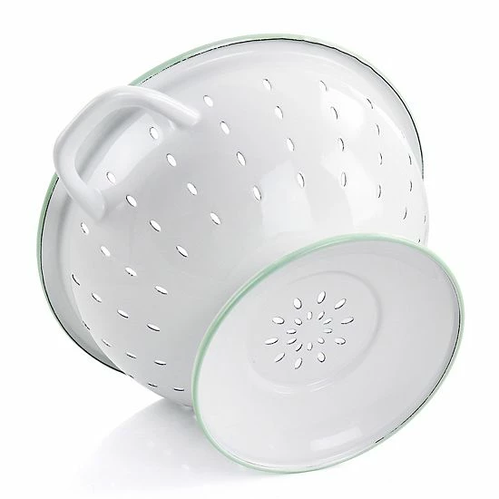 Martha Stewart 5 Quart Enamel On Steel Colander In White 6 Martha Stewart 5 Quart Enamel On Steel Colander In White - Image 4