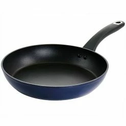 Martha Stewart Everyday 9.5 Inch Aluminum Nonstick Frying Pan In Navy