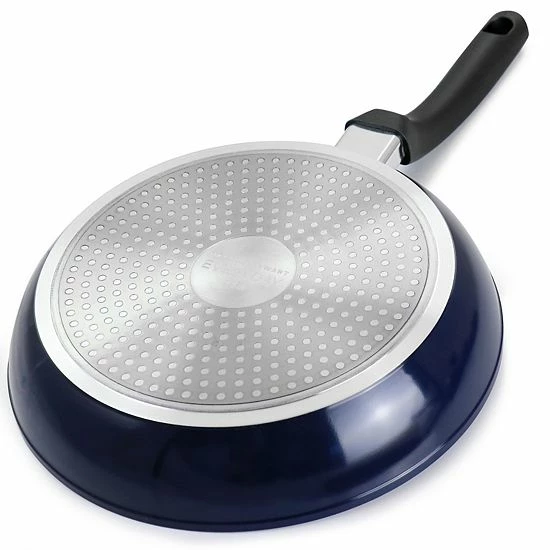 Martha Stewart Everyday 9.5 Inch Aluminum Nonstick Frying Pan In Navy 6 Martha Stewart Everyday 9.5 Inch Aluminum Nonstick Frying Pan In Navy - Image 4